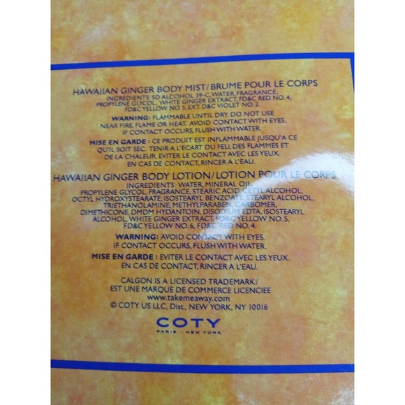 Vintage Calgon Hawaiian Ginger Body mist & Lotion Gift Set, VINTAGE - Picture 5 of 5